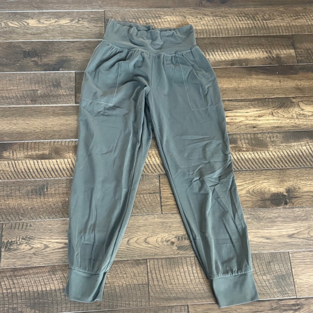 Athleta Cruise Jogger Powervita Pants Womens Small Dark Olive Green High Rise S